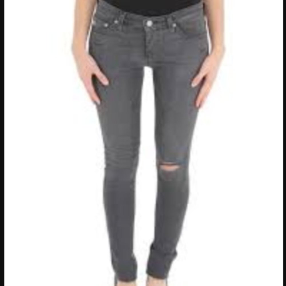 AG The Legging Ankle Gray AG-ED Distressed, 27